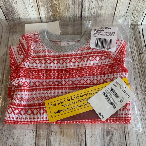 Thermal Fitted 2-Piece Pajama Set Size 3-6 mo - Picture 3 of 7